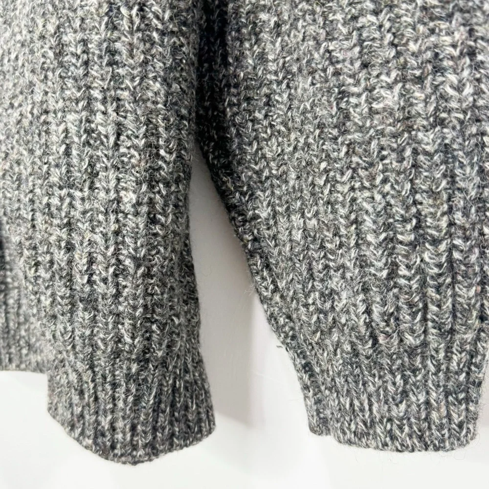 Vintage Dartmoor Jumpers Chunky Knit Gray 100% Wool Sweater Size XL - Picture 4 of 13